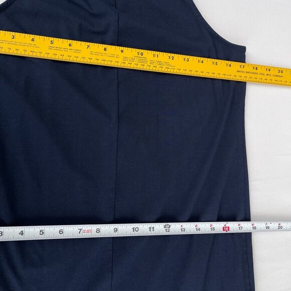 Athleta Sleeveless Tank Maxi Dress Side‎ High Slits Stretch Navy  Blue Womens S - Picture 9 of 11